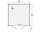 Blokhut - Tuinhuis Perlund | 28 mm | vuren onbehandeld