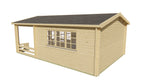 Blokhut - Tuinhuis Ipswich | 58 mm | vuren Red Class Wood geïmpregneerd