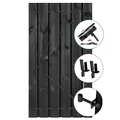 Tuindeur Privacy grenen zwart 90cm