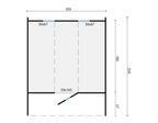 Saunabarrel | Ø205 x 250 cm | 38 mm | onbehandeld vuren