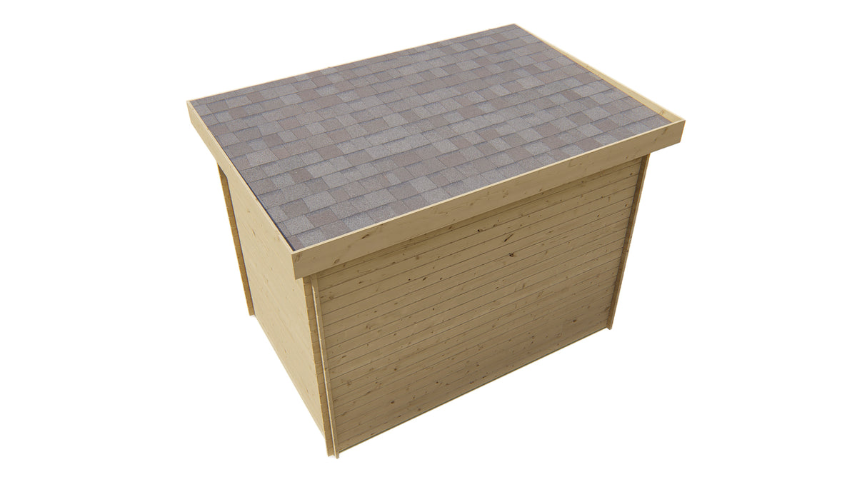 Blokhut - Tuinhuis Minimodern | 28 mm | vuren Red Class Wood geïmpregneerd