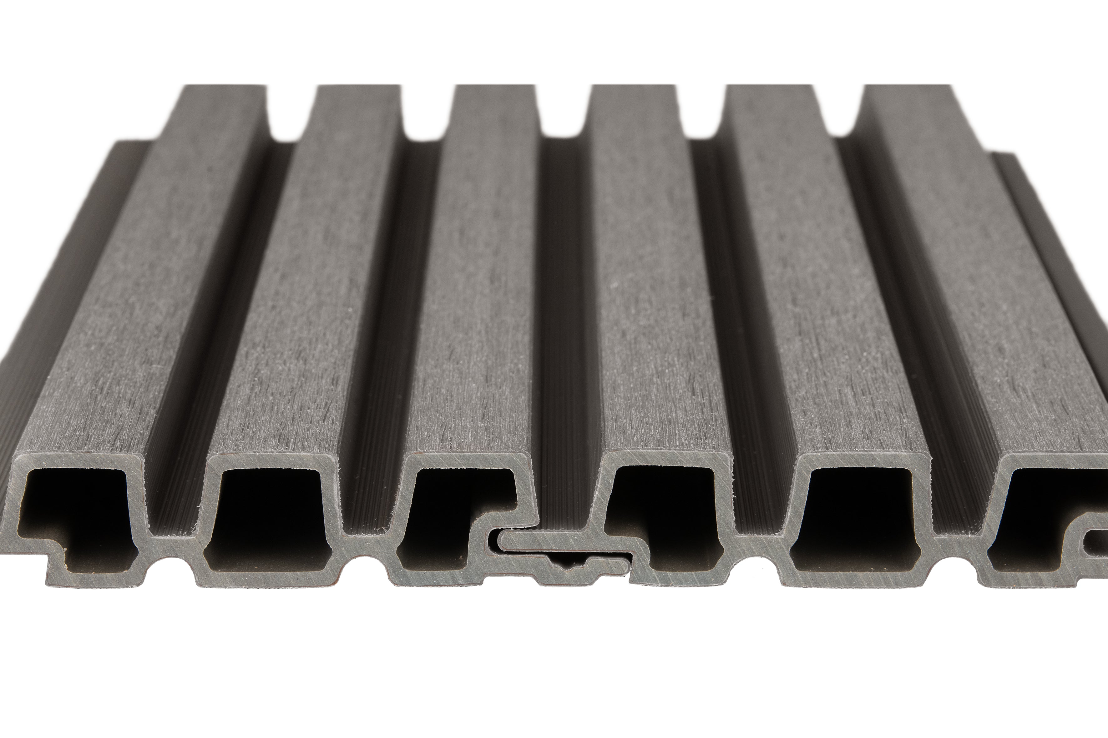 PuraTech 30 composiet triple profiel 3,3 x 17,0 x 390 cm, dark grey, fijne houtnerf
