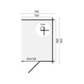 Blokhut - Tuinhuis Aanbouw | 28 mm | vuren grijs geïmpregneerd