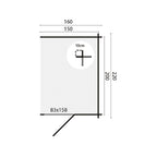 Blokhut - Tuinhuis Aanbouw | 28 mm | vuren groen geïmpregneerd