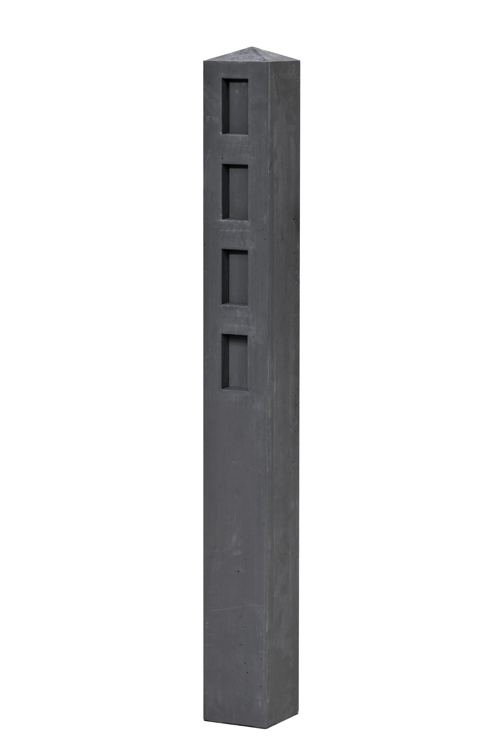 Berton© Betonpaal Linge, antraciet, diamantkop 13x13x120cm hoekmodel