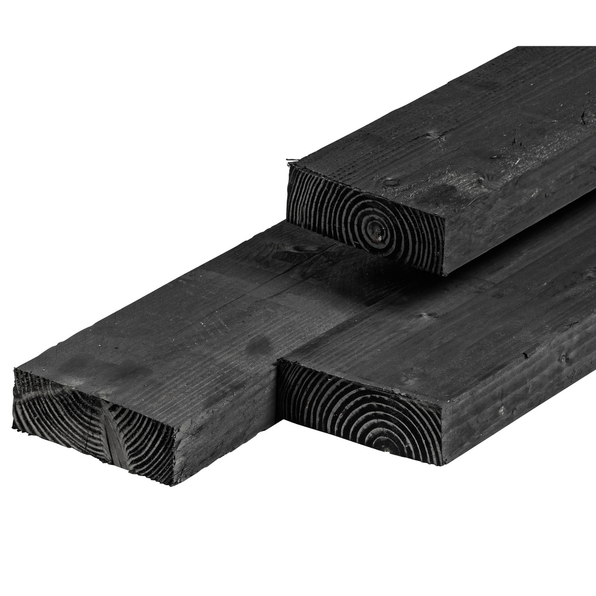 Douglas ligger 6,3 x 17,5 x 425 cm, vers, zwart geïmpregneerd, fijnbezaagd, scherpkantig