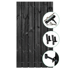 Tuindeur Privacy grenen zwart 120cm