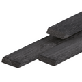 Douglas rhombus profiel 2,0 x 6,5 x 180 cm, gedroogd, zwart gespoten, geschaafd, 4 ronde hoeken