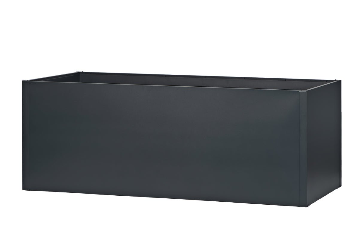 Seneca 200 – Dubbelwandige bloembak antraciet – 200 x 100 x 76 cm