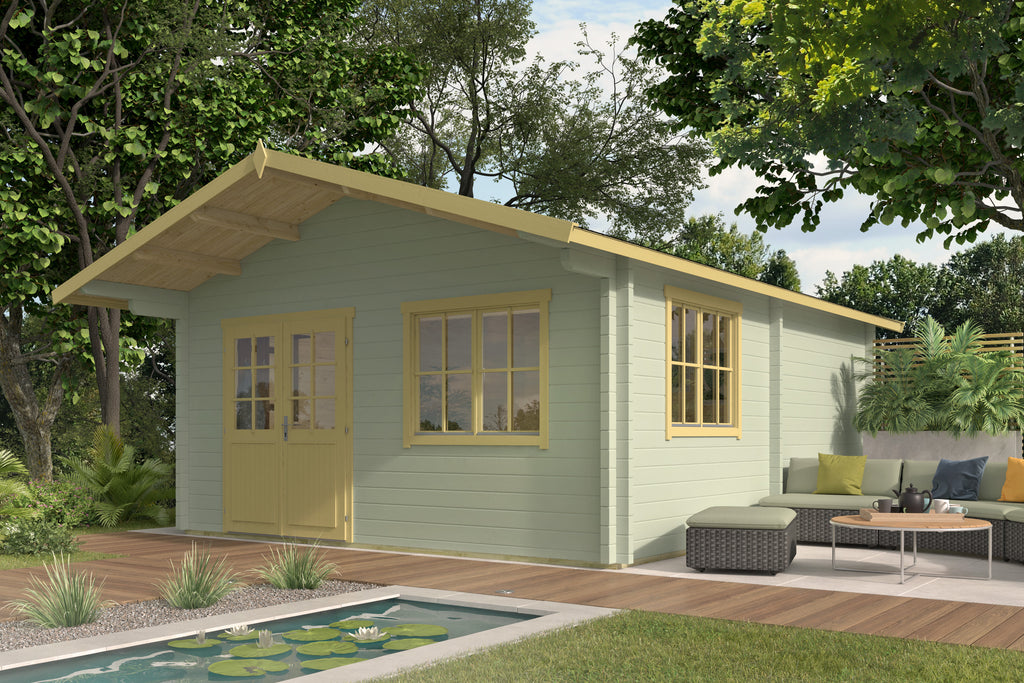 Blokhut - Tuinhuis Niedersachsen | 70 mm | vuren Red Class Wood geïmpregneerd