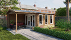 Blokhut - Tuinhuis Skeg | 44 mm | vuren bruin geïmpregneerd
