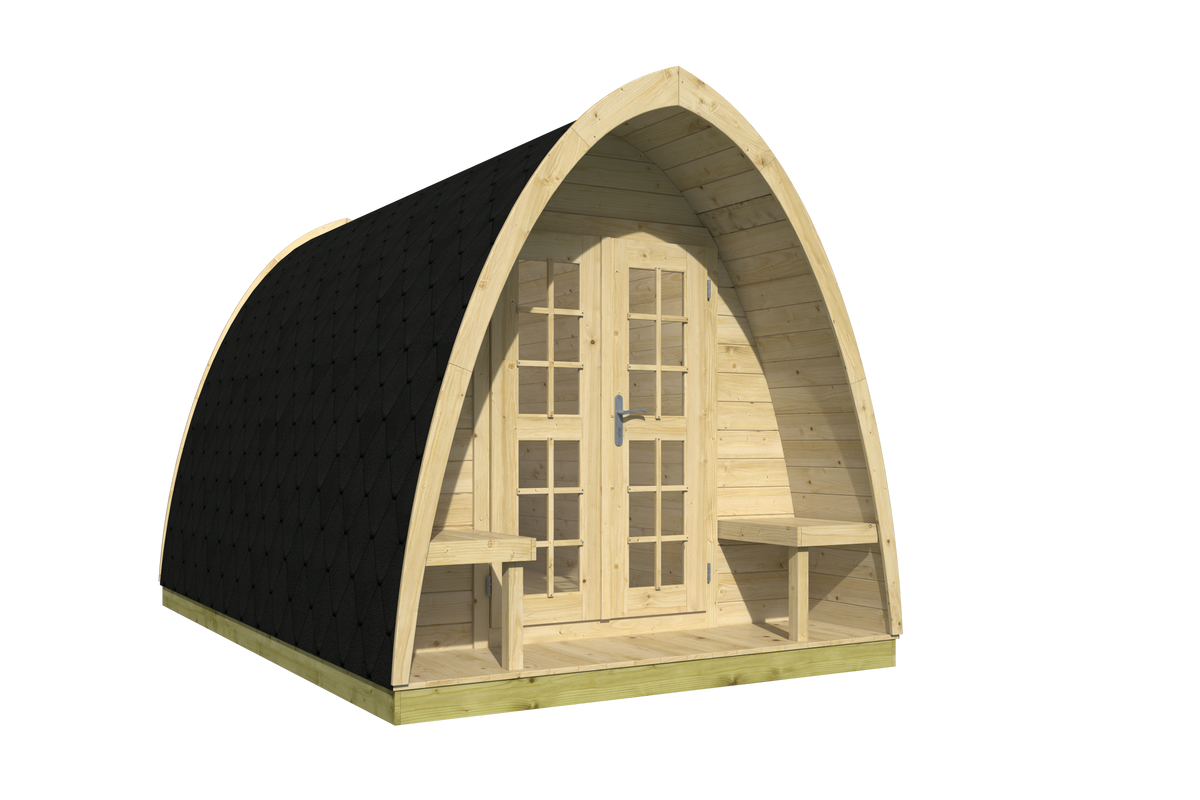 Camping POD 400 | 28 mm | vuren onbehandeld