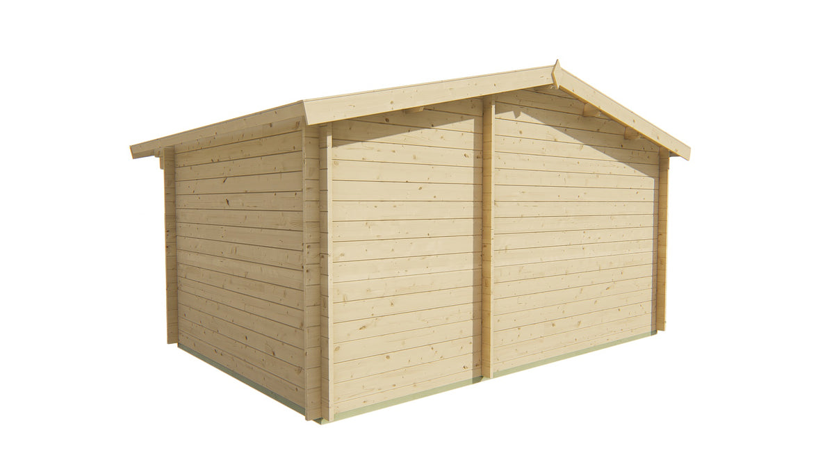 Blokhut - Tuinhuis Fraga | 34 mm | vuren groen geïmpregneerd