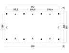 Oslo L type 5 douglas gedroogd potdekselplank blank