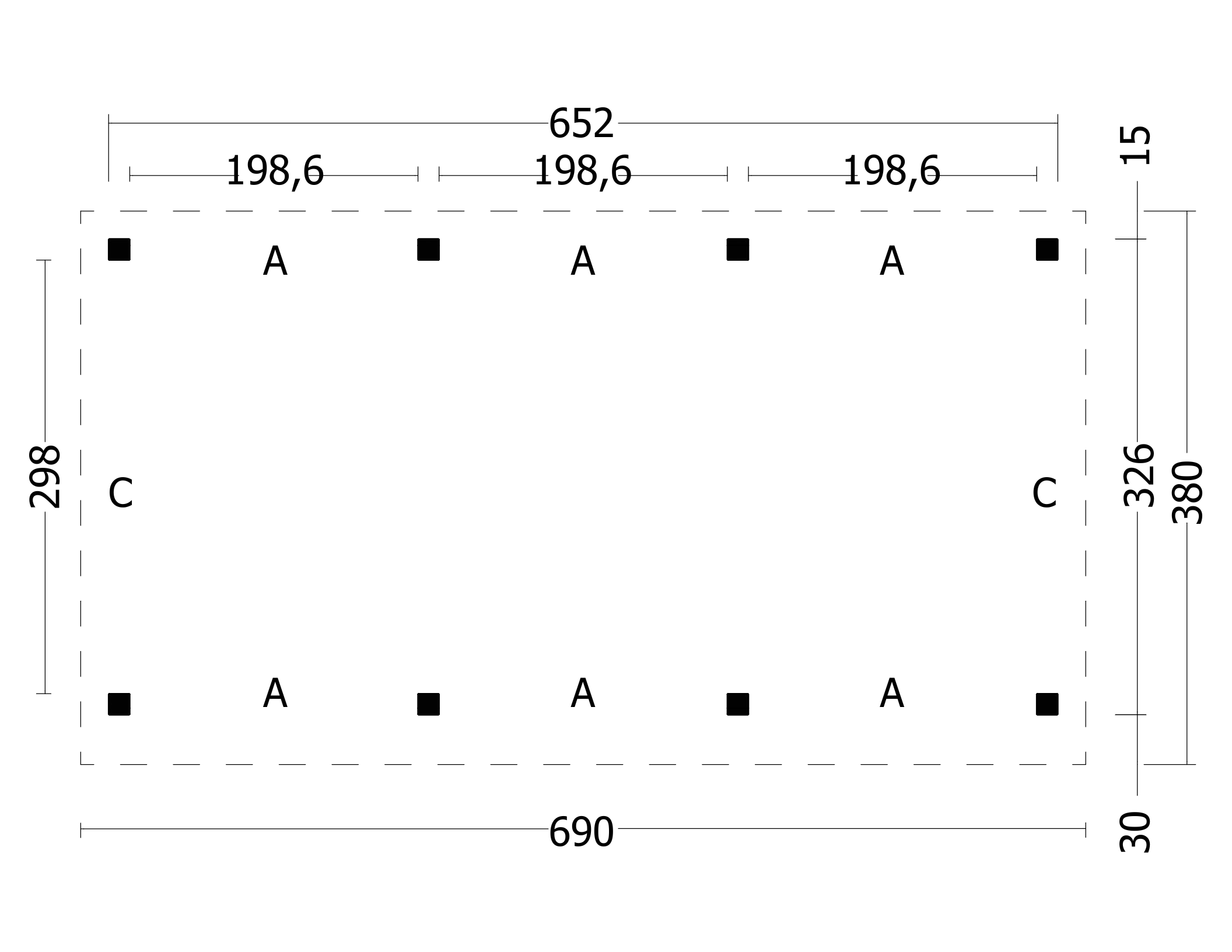 Oslo L type 5 douglas gedroogd potdekselplank blank