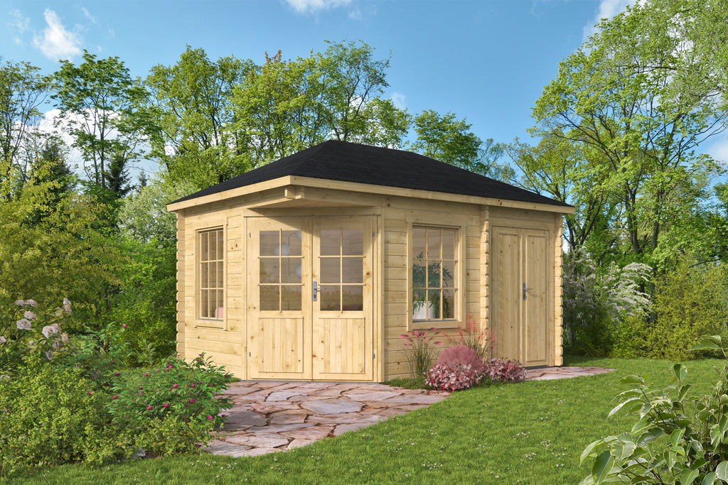 Blokhut - Tuinhuis Agnes | 44 mm | vuren onbehandeld