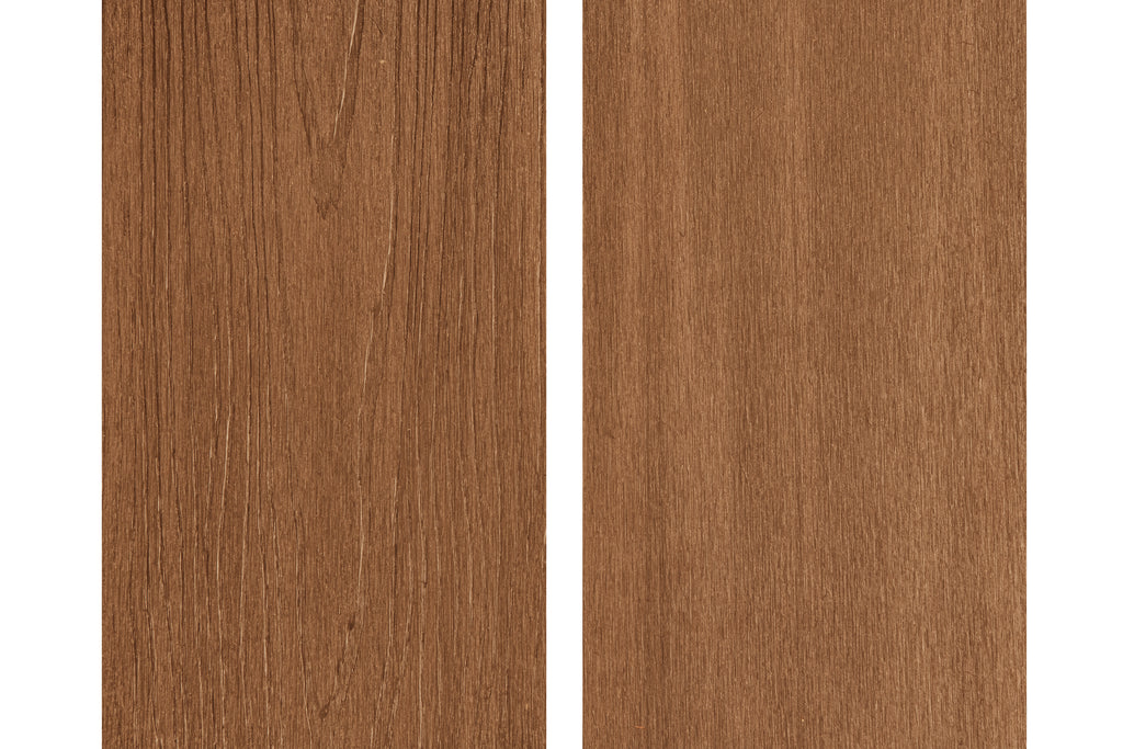 PuraShield composiet vlonderplank 2,3 x 13,8 x 500 cm, teak, semi-massief, fijne houtnerf, clip systeem