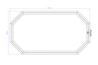 Luxe houten zwembad Playa Porto Marie 727 x 396 x 138 cm