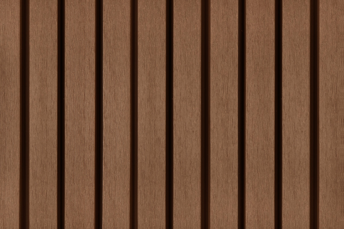 PuraTech 55 composiet dubbel profiel 3,3 x 17,0 x 290 cm, teak, fijne houtnerf