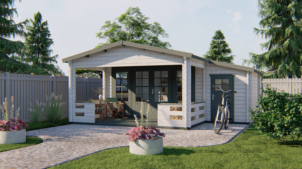 Blokhut - Tuinhuis Coventry | 58 mm | vuren Red Class Wood geïmpregneerd
