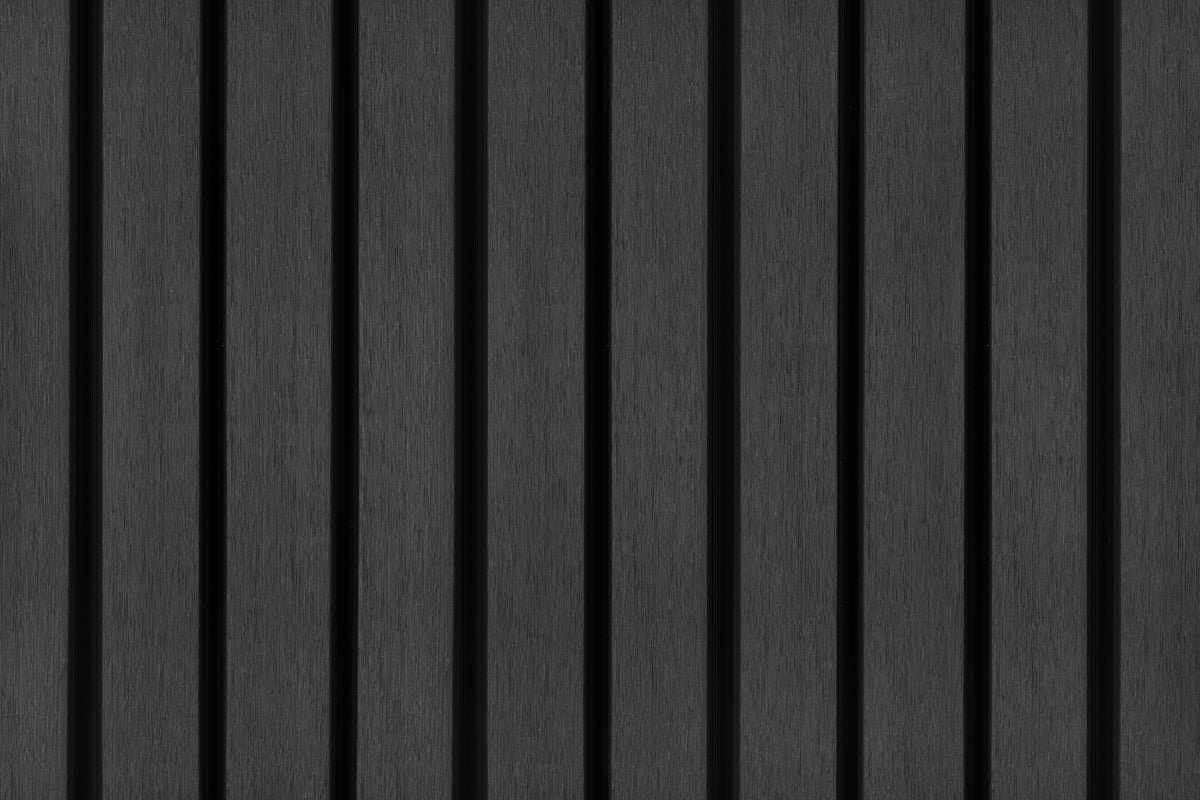 PuraTech 55 composiet dubbel profiel 3,3 x 17,0 x 290 cm, ebony black, fijne houtnerf