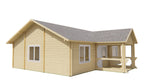 Blokhut - Tuinhuis Finn | 92 mm | vuren Red Class Wood geïmpregneerd