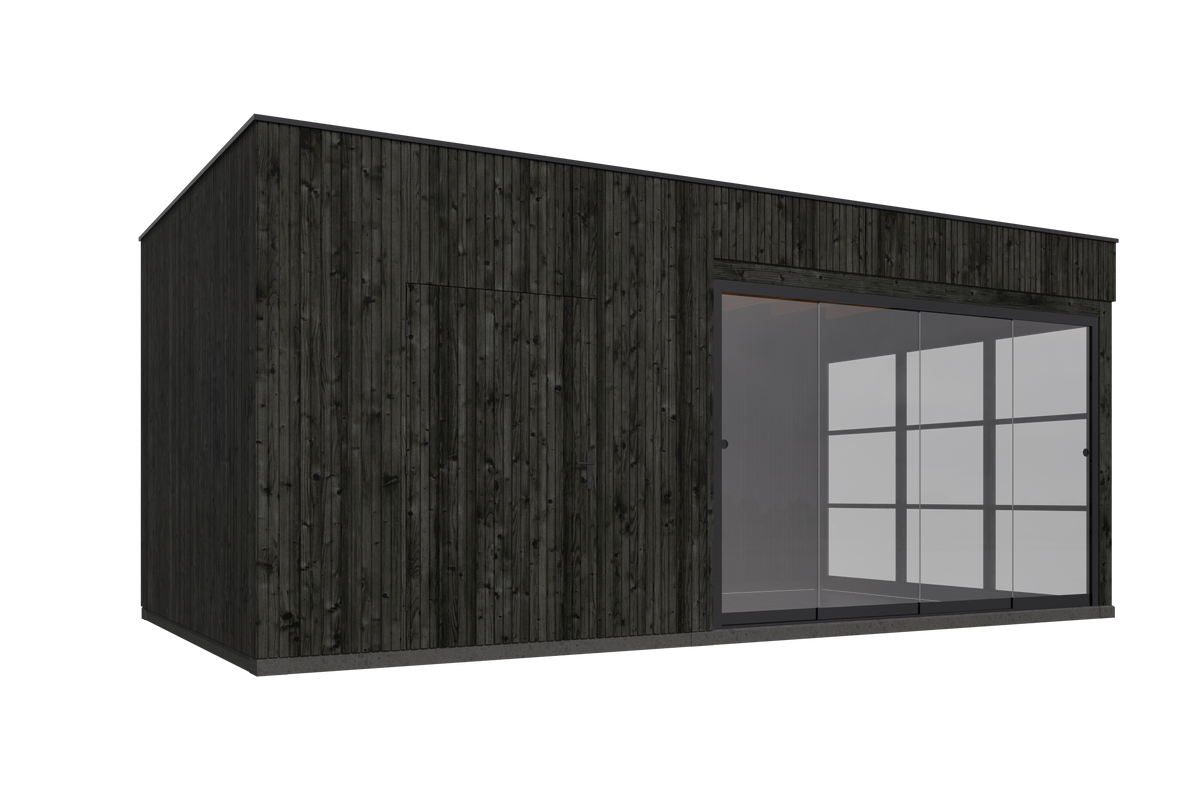 KubeLine + luifel 380 x 687 cm, zwart