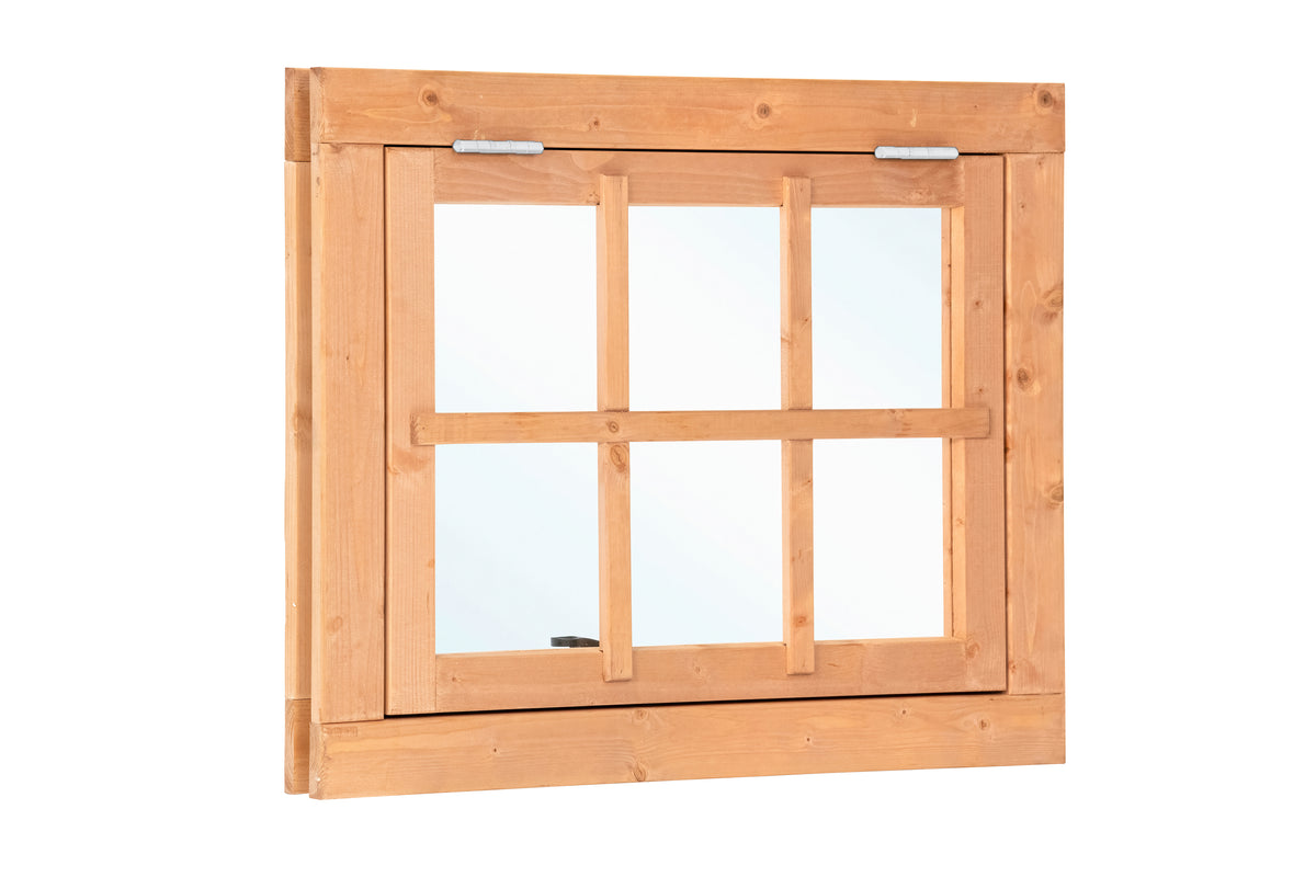 Red Class Wood uitzetraam, 6-ruits Uitzetraam B900 x H700 mm buitenmaat (rvs beslagset)