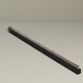 Tochtborstel enkel L=265 cm zwart