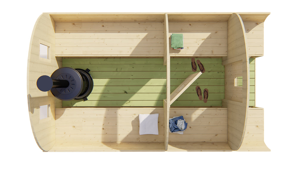 Saunabarrel | Ø205 x 350 cm | 38 mm | onbehandeld vuren