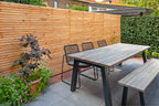 Rhombusscherm Klagenfurt, douglas, RVS-geschroefd, enkelzijdig bekleed, 30-planks (26+4) 180 x 180 cm