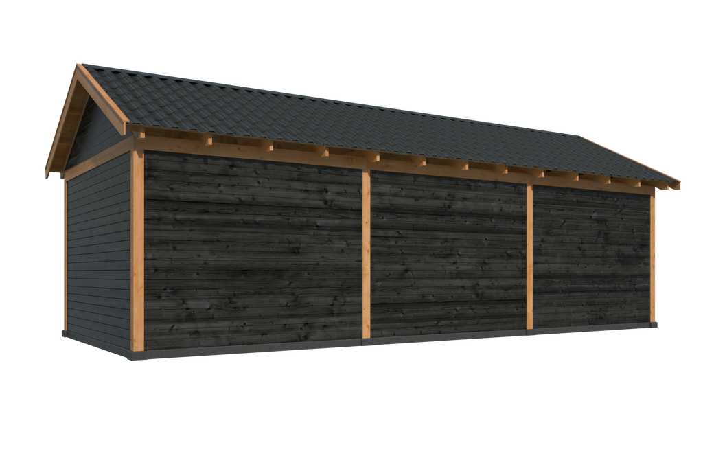 Hamar XL, Type 6 Douglas Gedroogd Potdekselplank zwart