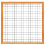 Gaaselement vuurverzinkt maaswijdte 7,5 x 7,5 cm met robuust kader Red Class Wood 4,5 x 7,0 cm H180 x B180 cm