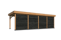 Oslo L type 11 douglas gedroogd potdekselplank zwart