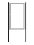 Poortpalen staal (set 2 stuks), zwart gepoedercoat, fijnstructuur