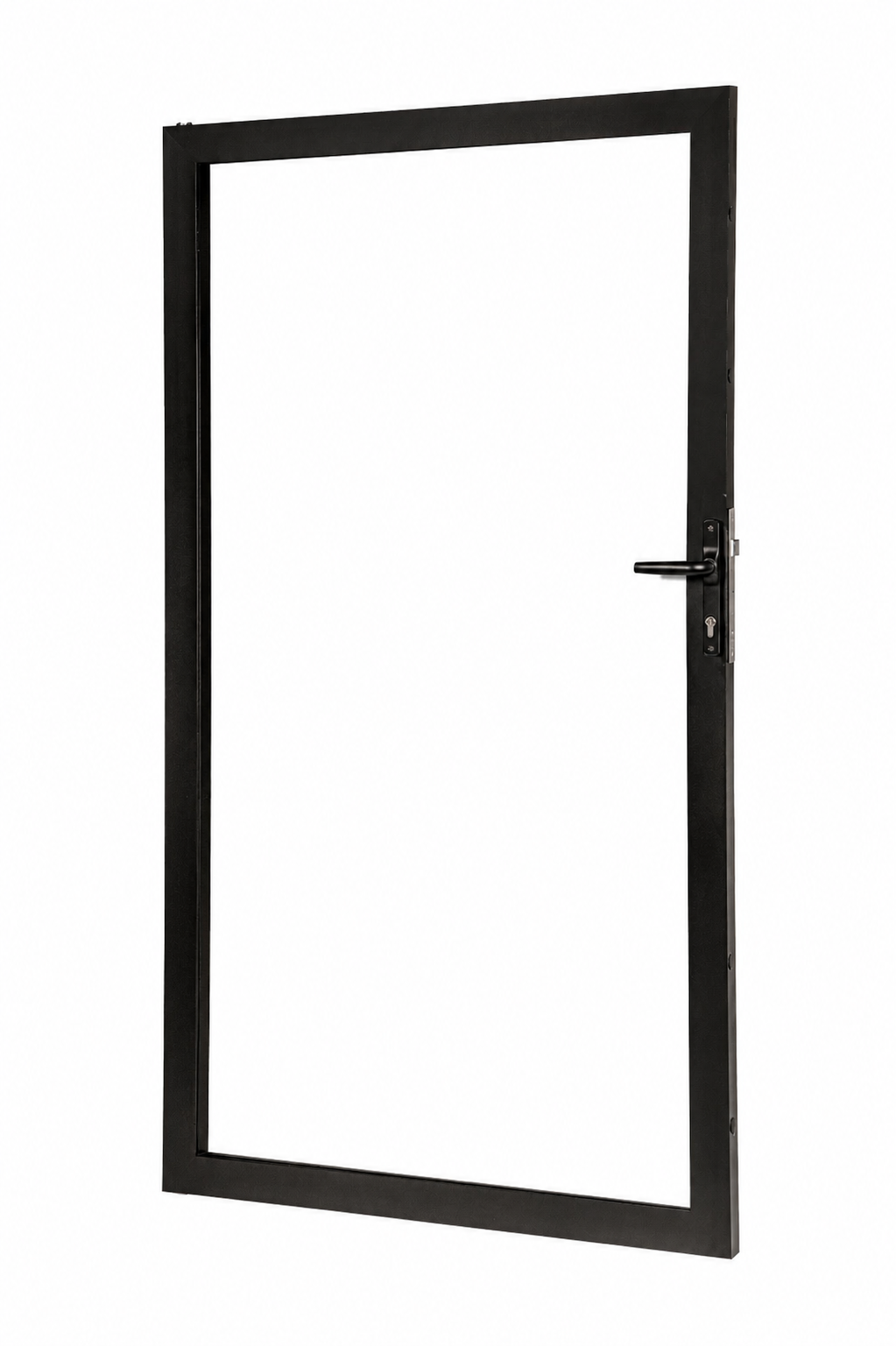PuraFence aluminium poortframe 180,0 x 100,0 cm, zwart (incl. deurbeslag)