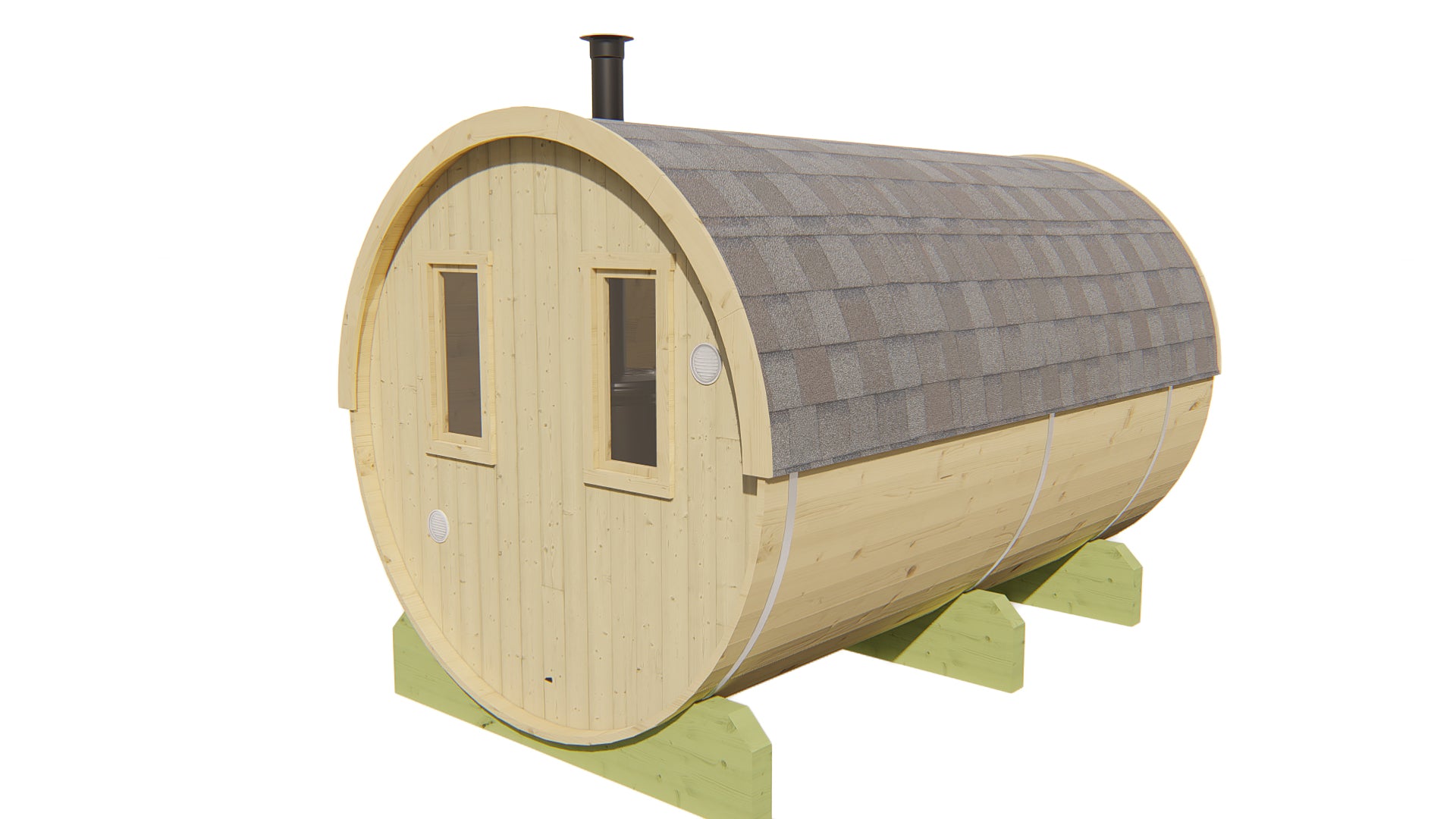 Saunabarrel | Ø205 x 350 cm | 38 mm | onbehandeld vuren
