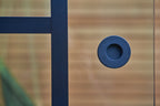 Deurgreep plakhandvat RVS zwart rond 65 mm, set van 2