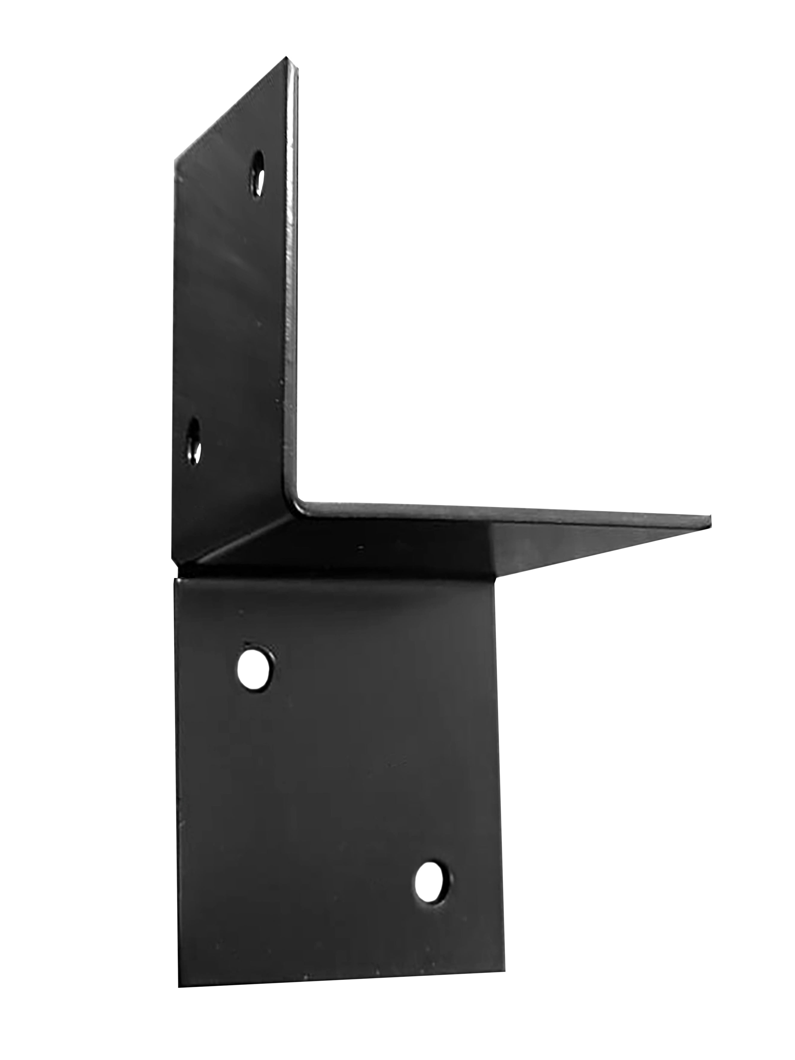 Pergola muurelement voor 9 x 9 cm balken, links, zwart gepoedercoat, incl. bevestigingsset
