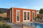 Blokhut - Tuinhuis Marco | 28 mm | vuren grijs geïmpregneerd