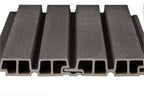 PuraTech 55 composiet dubbel profiel 3,3 x 17,0 x 290 cm, dark grey, fijne houtnerf