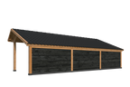 Bergen XL, Type 7 Douglas Gedroogd Potdekselplank zwart