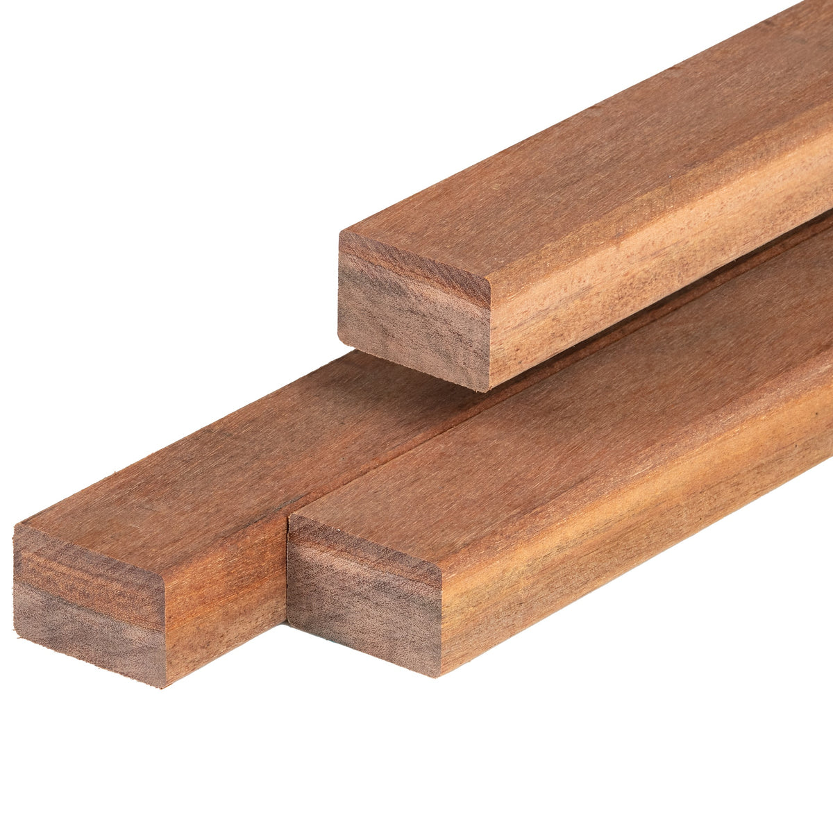 Azobé hardhout regel 4,5 x 7,0 x 250 cm geschaafd, 4 ronde hoeken
