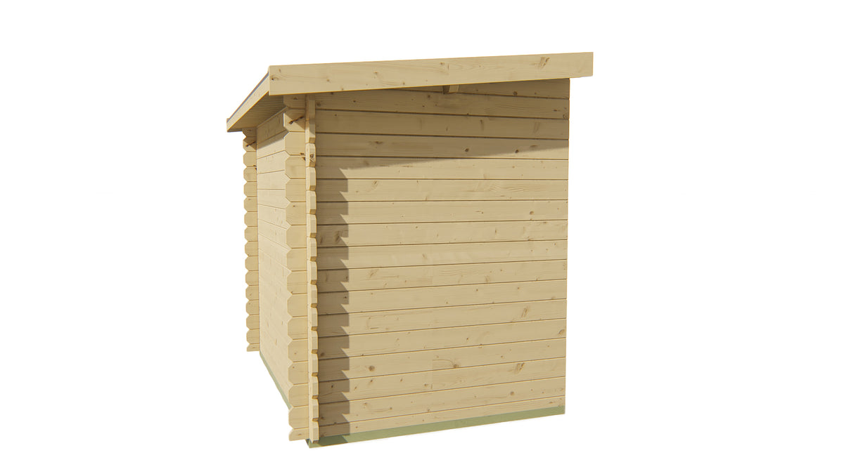 Blokhut - Tuinhuis Aanbouw | 44 mm | vuren Red Class Wood geïmpregneerd