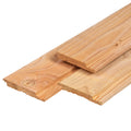 Douglas channelsiding 1,8 x 14,2 x 400 cm, gedroogd, 3 zijden geschaafd, 1 zijde fijnbezaagd