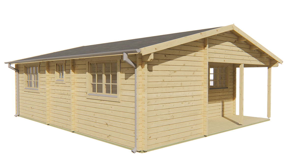Blokhut - Tuinhuis Ardee | 70 mm | vuren Red Class Wood geïmpregneerd