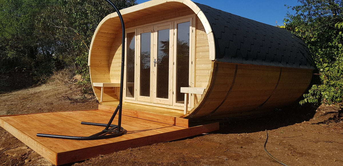 Camping Oval | 28/42 mm | Thermowood | 405x400 cm