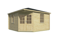 Blokhut - Tuinhuis Lotte | 44 mm | vuren grijs geïmpregneerd