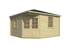 Blokhut - Tuinhuis Lotte | 44 mm | vuren bruin geïmpregneerd