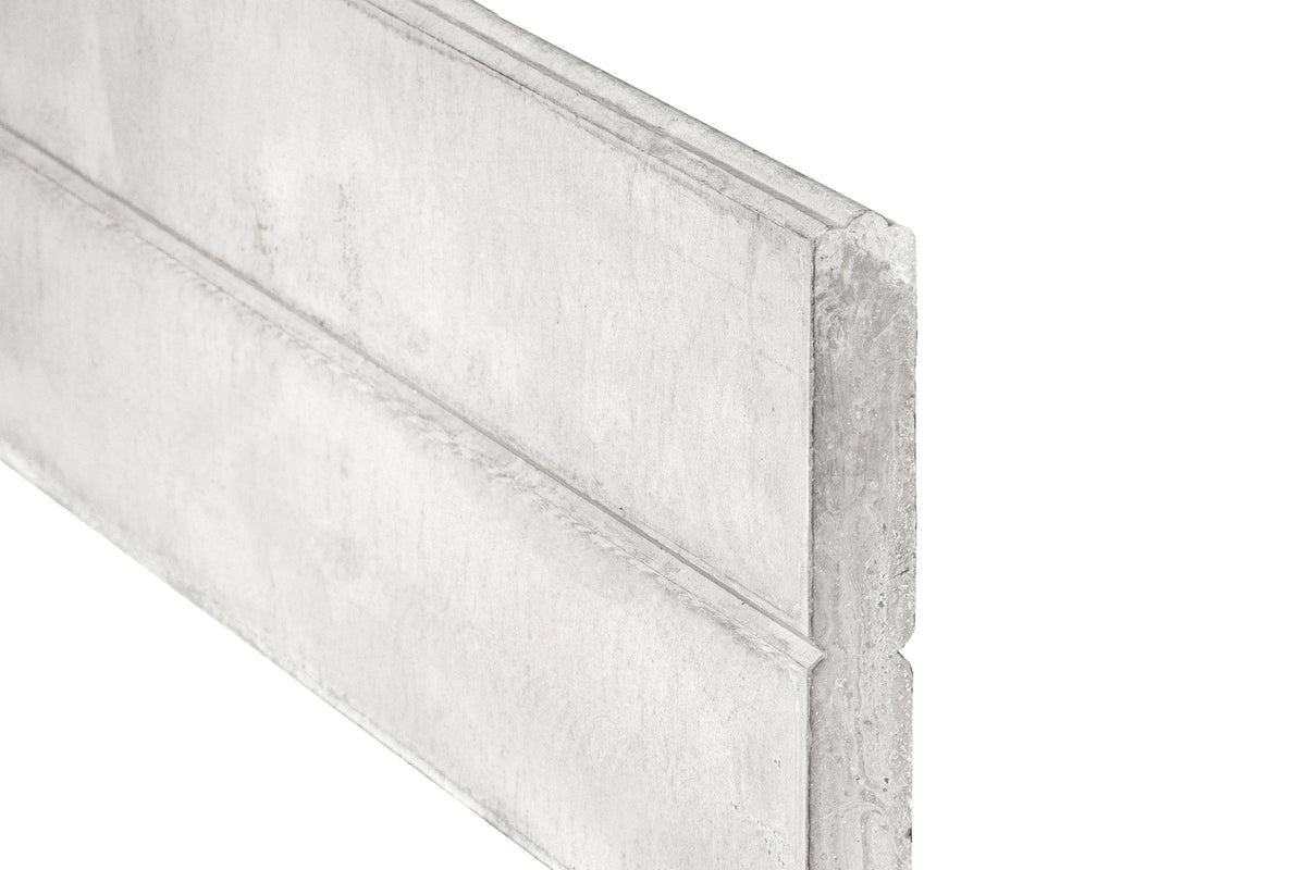 Berton©-motiefplaat smal wit/grijs H26 x D3,5 x L184 cm blokhutprofiel